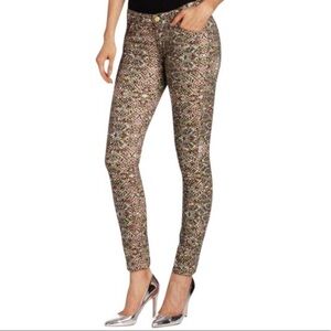7 For All Mankind snake print skinny jeans size 26 mob wife